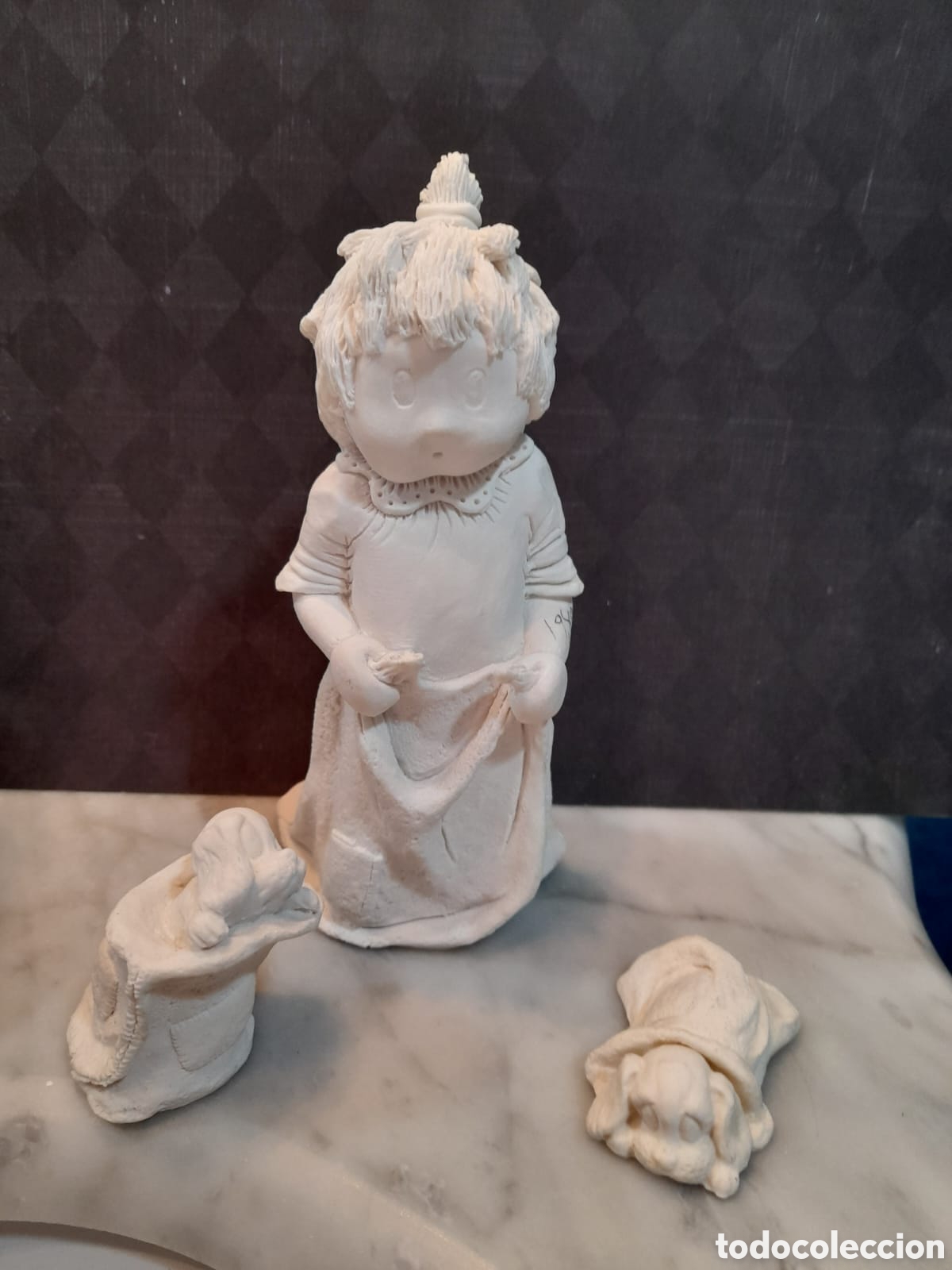 Arte: Mu&ntilde;eca Cuqui con perritos para pintar - Foto 1