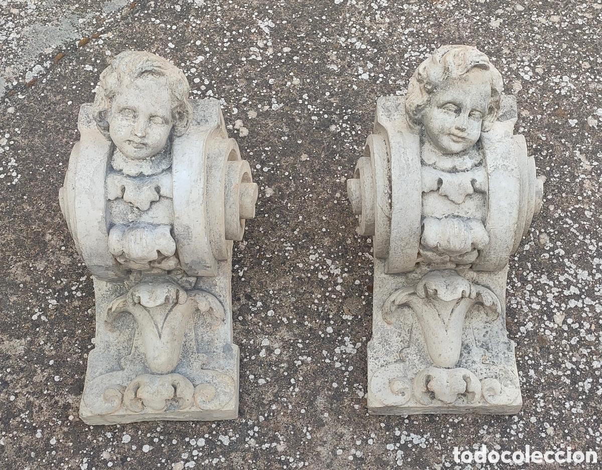 Arte: Pareja de repisas o m&eacute;nsulas - Foto 1
