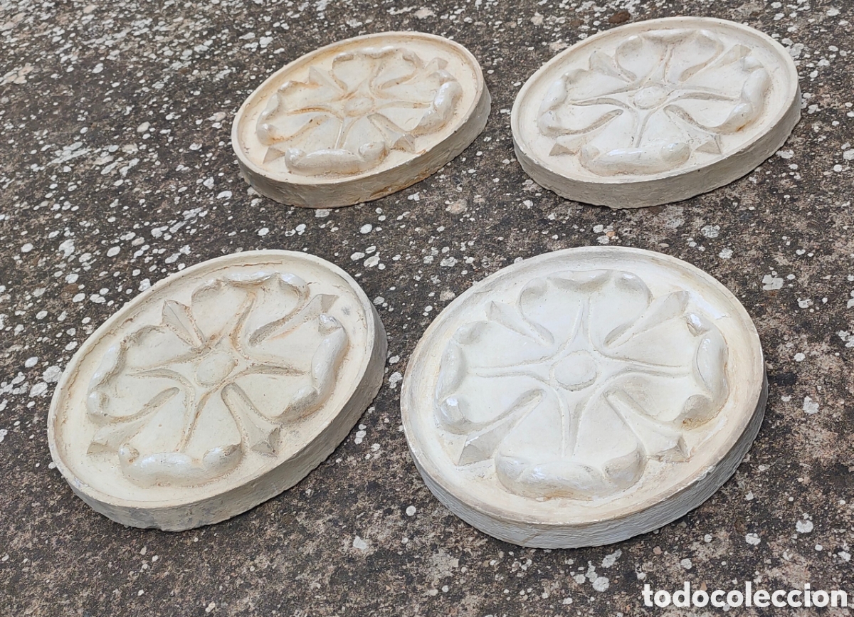 Arte: 4 rosetones de pasta-madera - Foto 2
