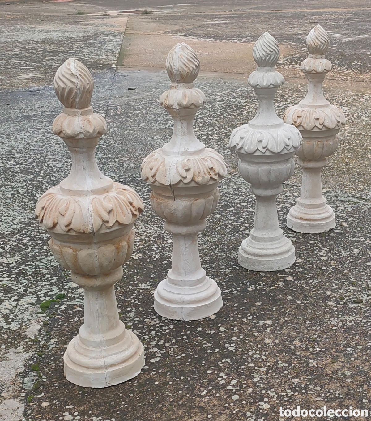 Arte: 4 &aacute;nforas de pasta-madera - Foto 1