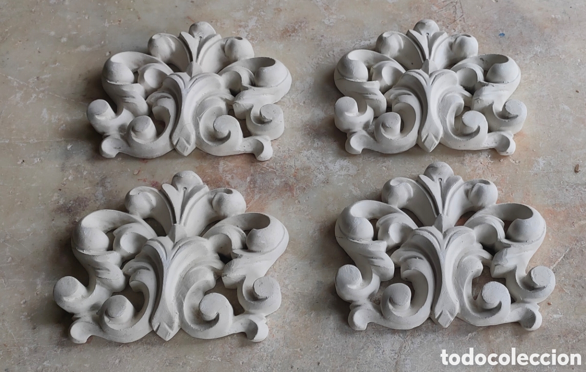Arte: 4 adornos de pasta-madera - Foto 1