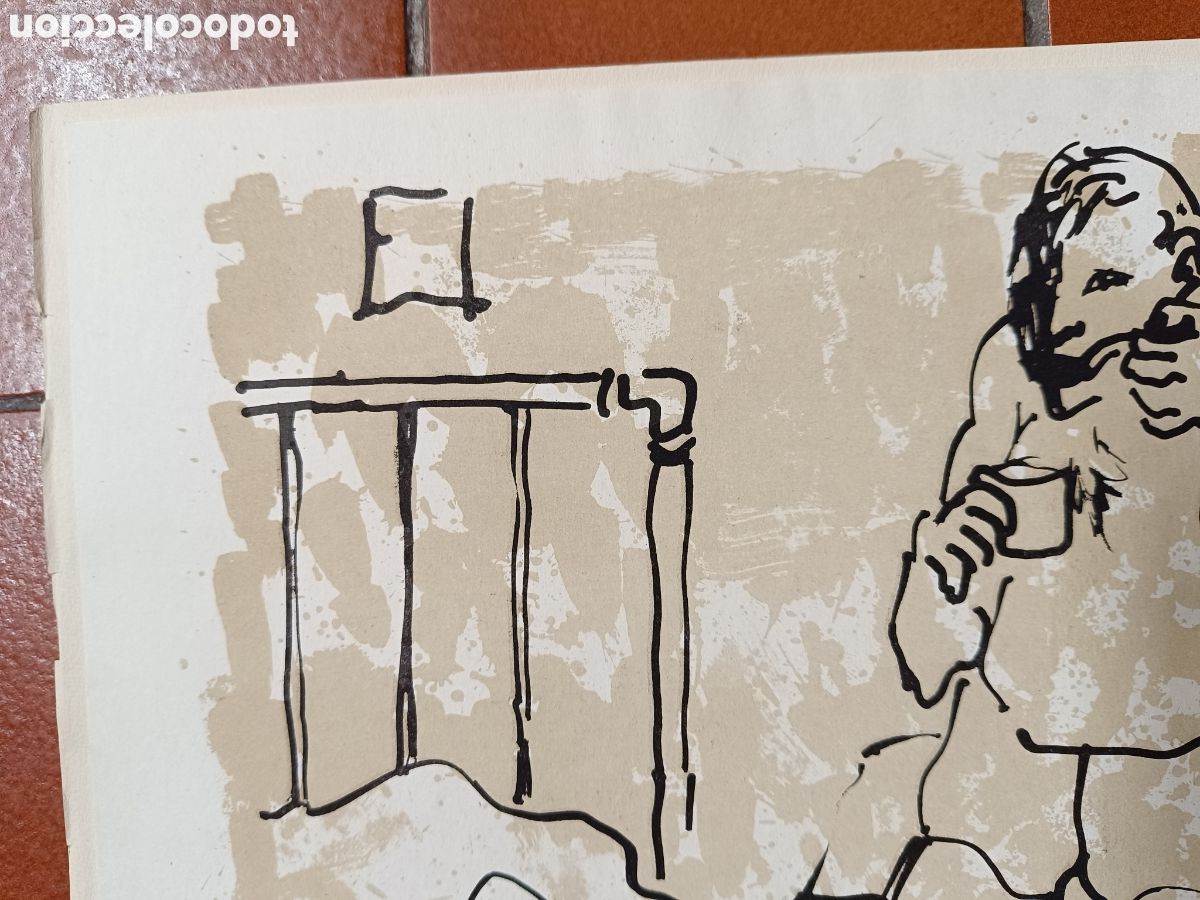 Arte: Grabado El desayuno de Rafael Pena 1961 - Foto 4