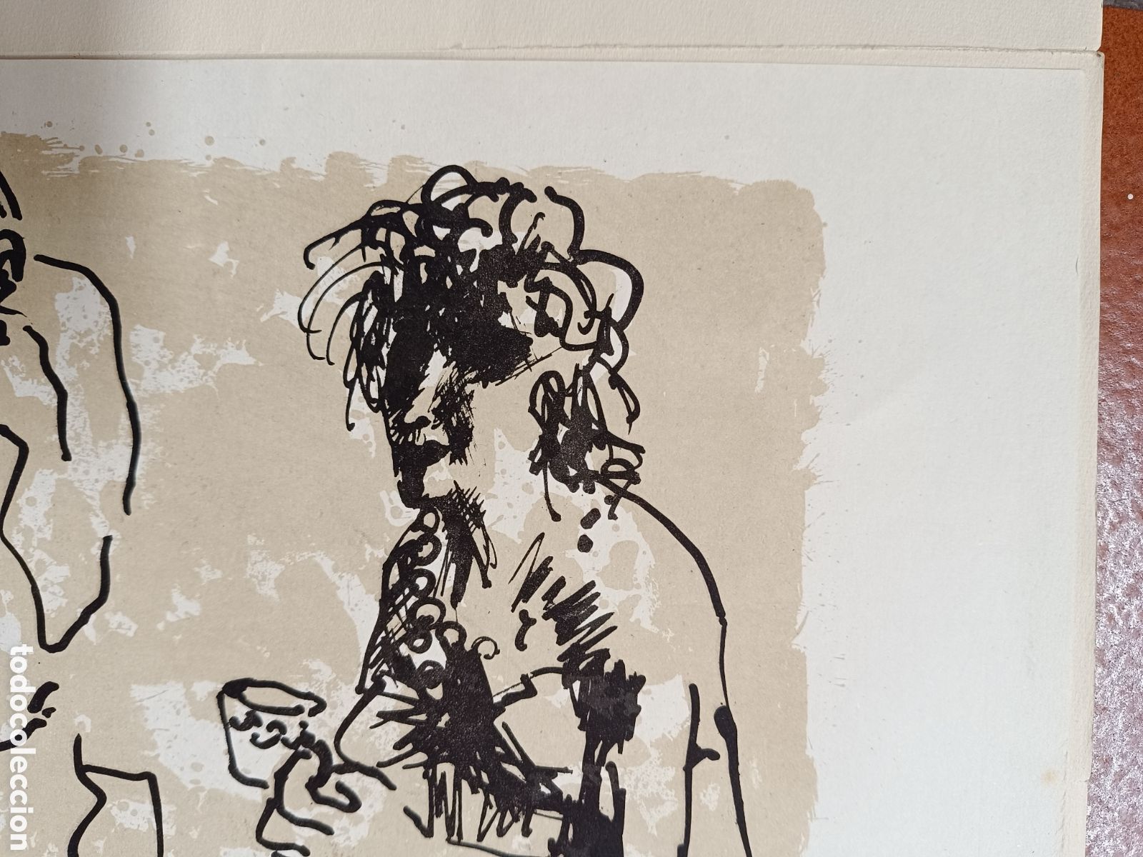 Arte: Grabado El desayuno de Rafael Pena 1961 - Foto 7