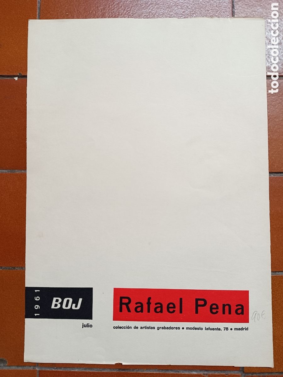Arte: Grabado El desayuno de Rafael Pena 1961 - Foto 9