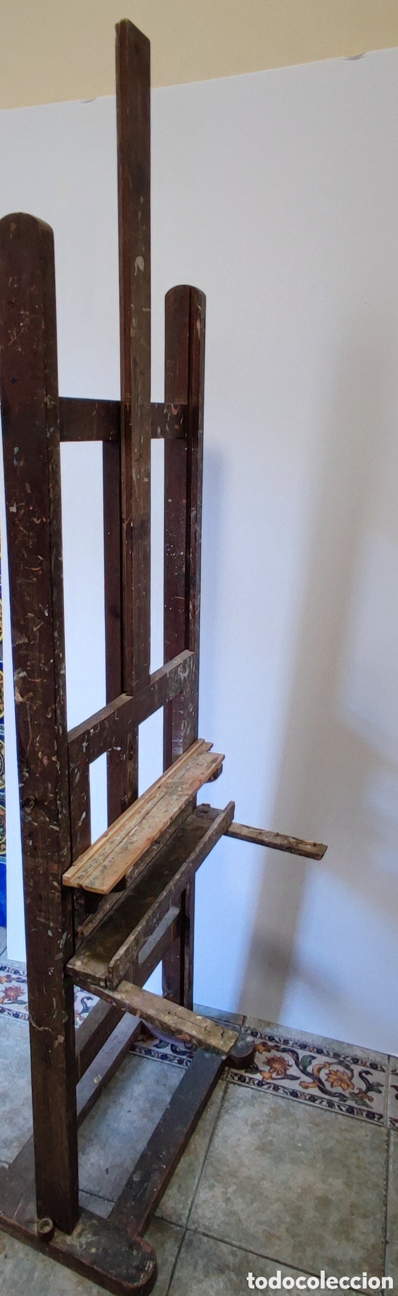 Arte: Antiguo caballete pintor - Foto 4