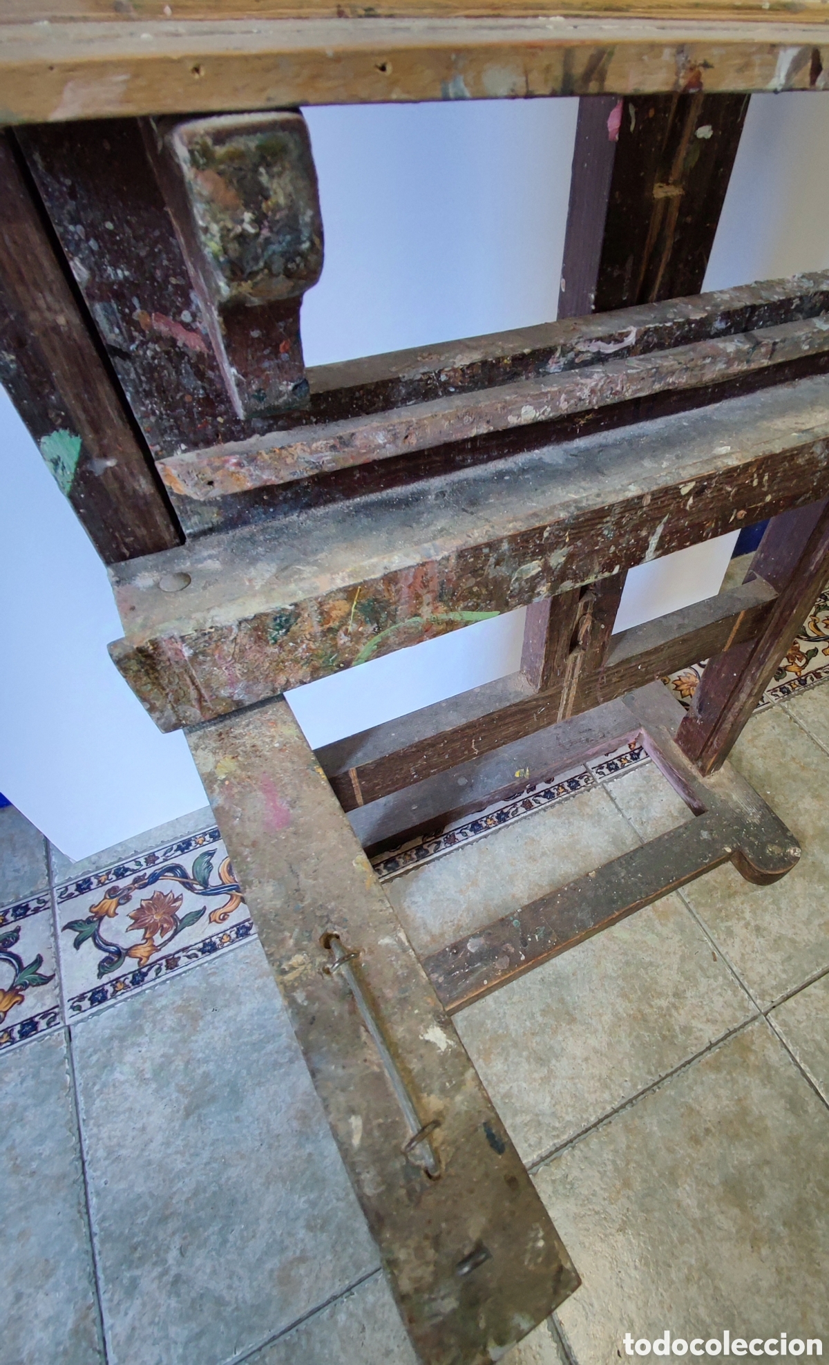 Arte: Antiguo caballete pintor - Foto 6