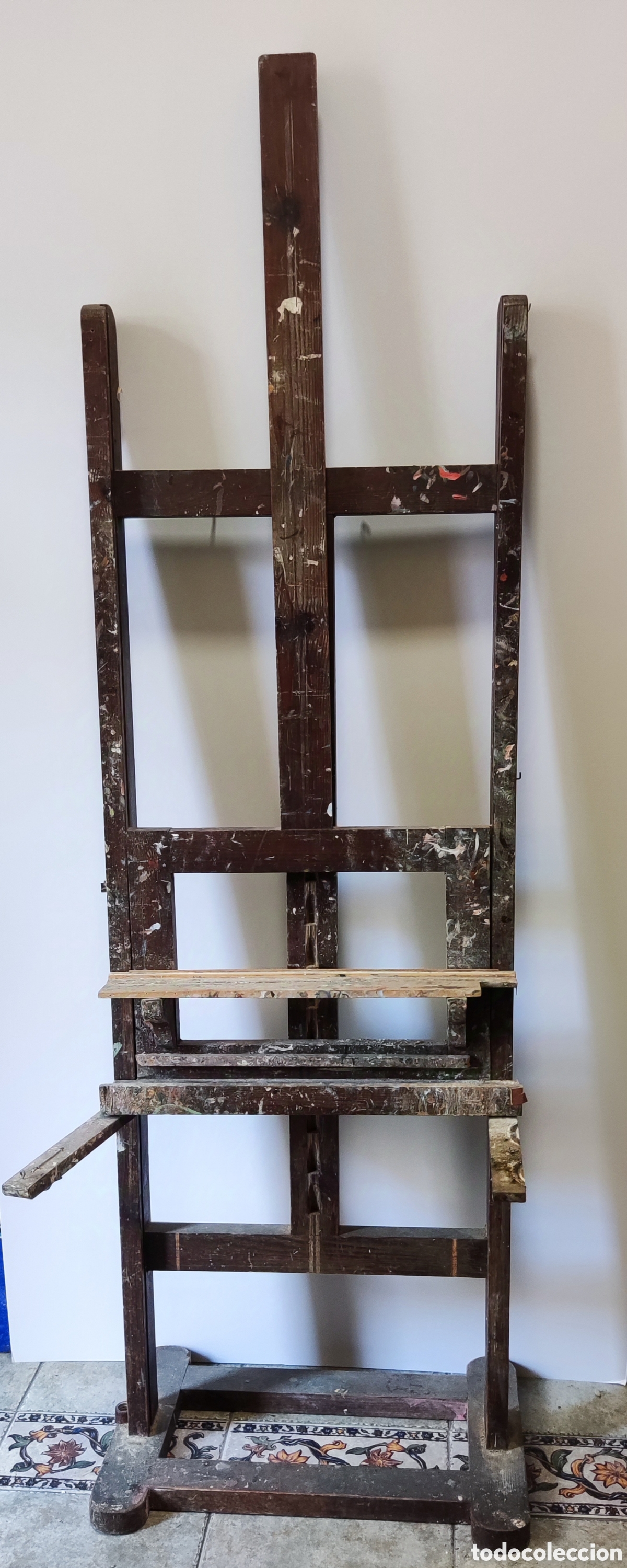 Arte: Antiguo caballete pintor - Foto 2