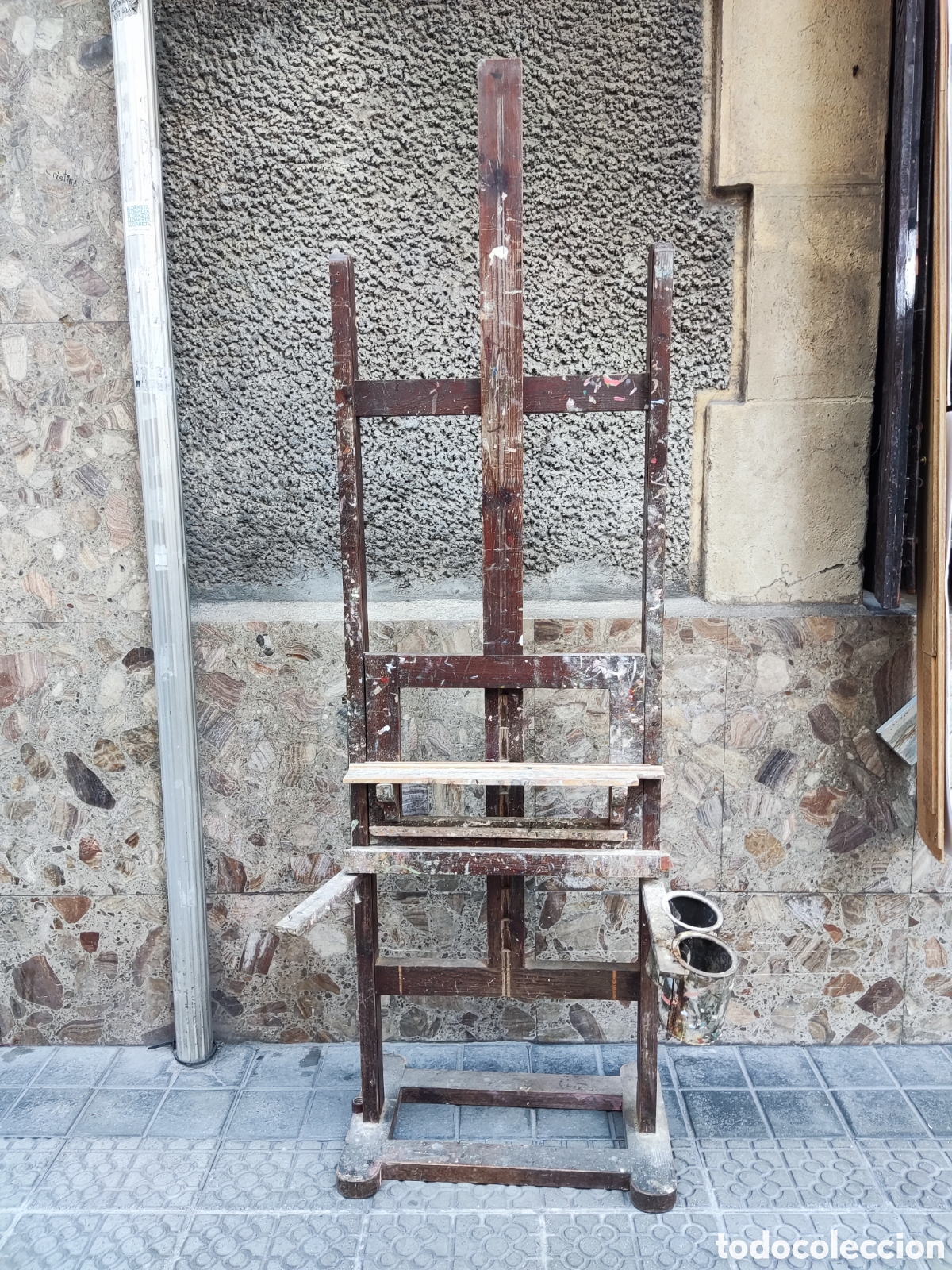 Arte: Antiguo caballete pintor - Foto 1