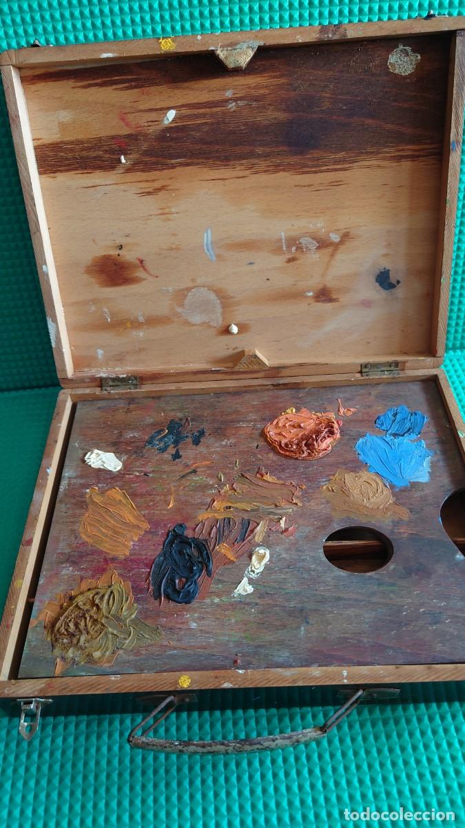 Arte: MALETIN PINTOR ANTIGUO - Foto 2