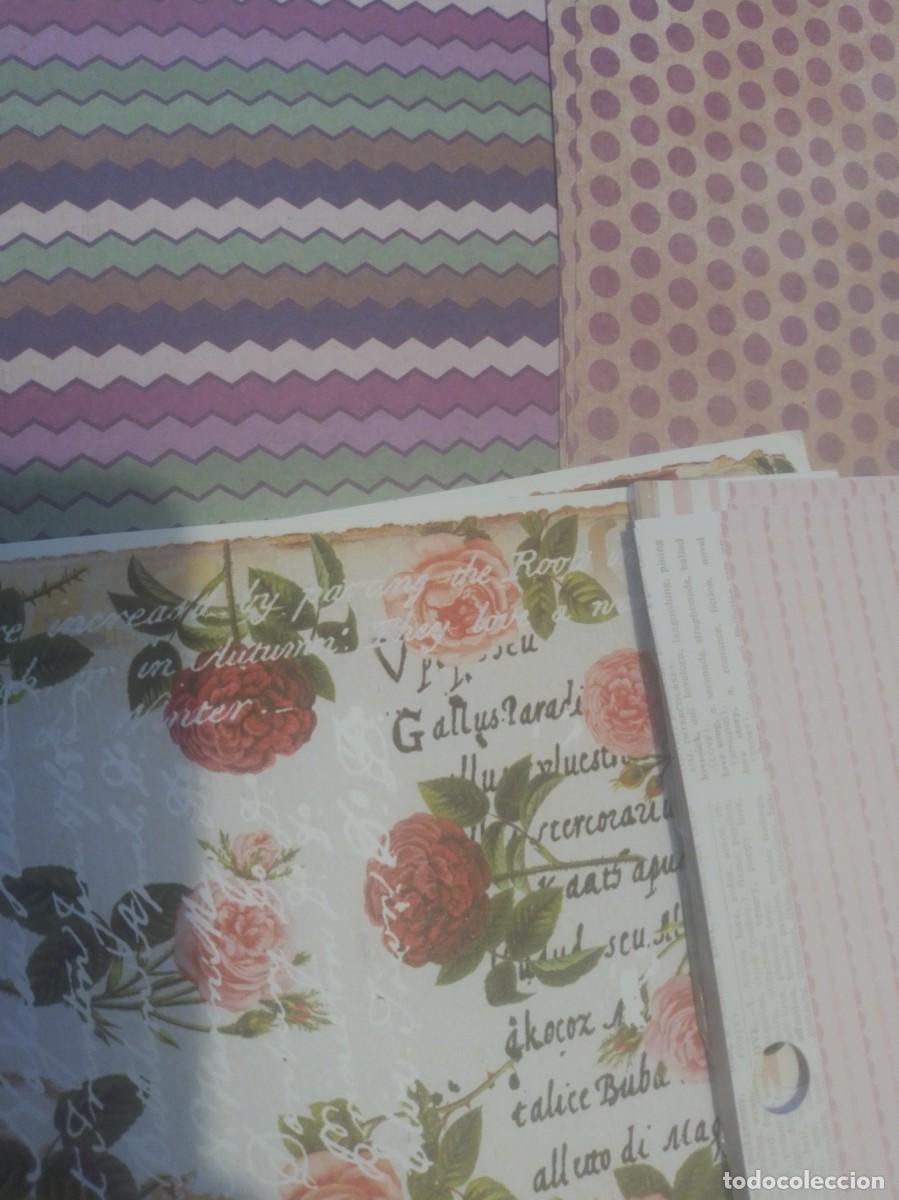 Arte: 77 papeles scrap flores etc - Foto 2