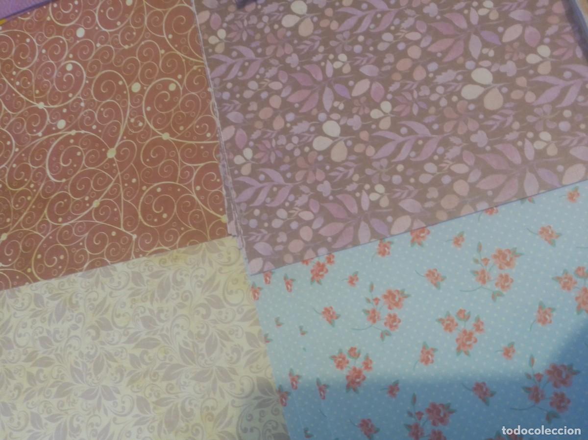 Arte: 77 papeles scrap flores etc - Foto 3