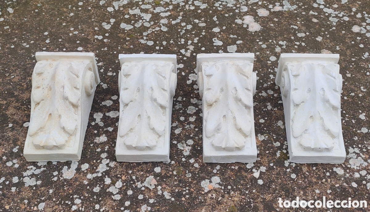 Arte: 4 canecillos de pasta-madera - Foto 2