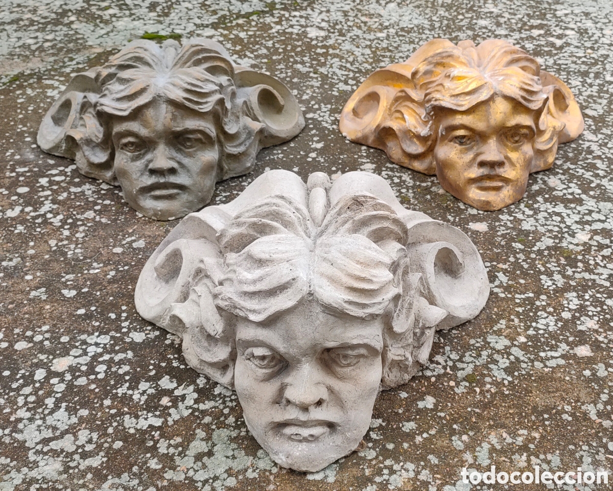Arte: Tres cabezas ornamentales - Foto 1