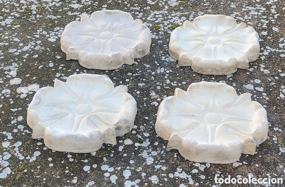 Arte: 4 rosetones de pasta-madera - Foto 2