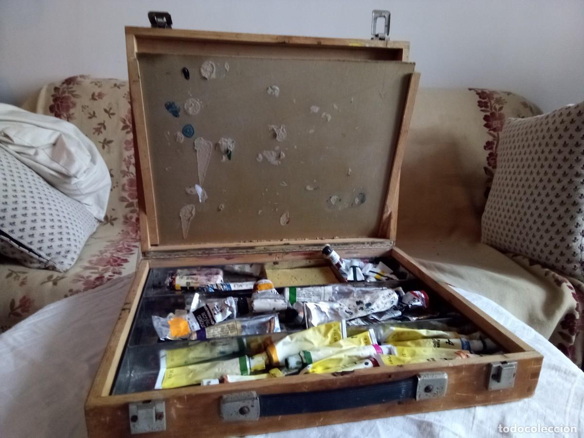 Arte: Maleta de madera de pintor - Foto 2