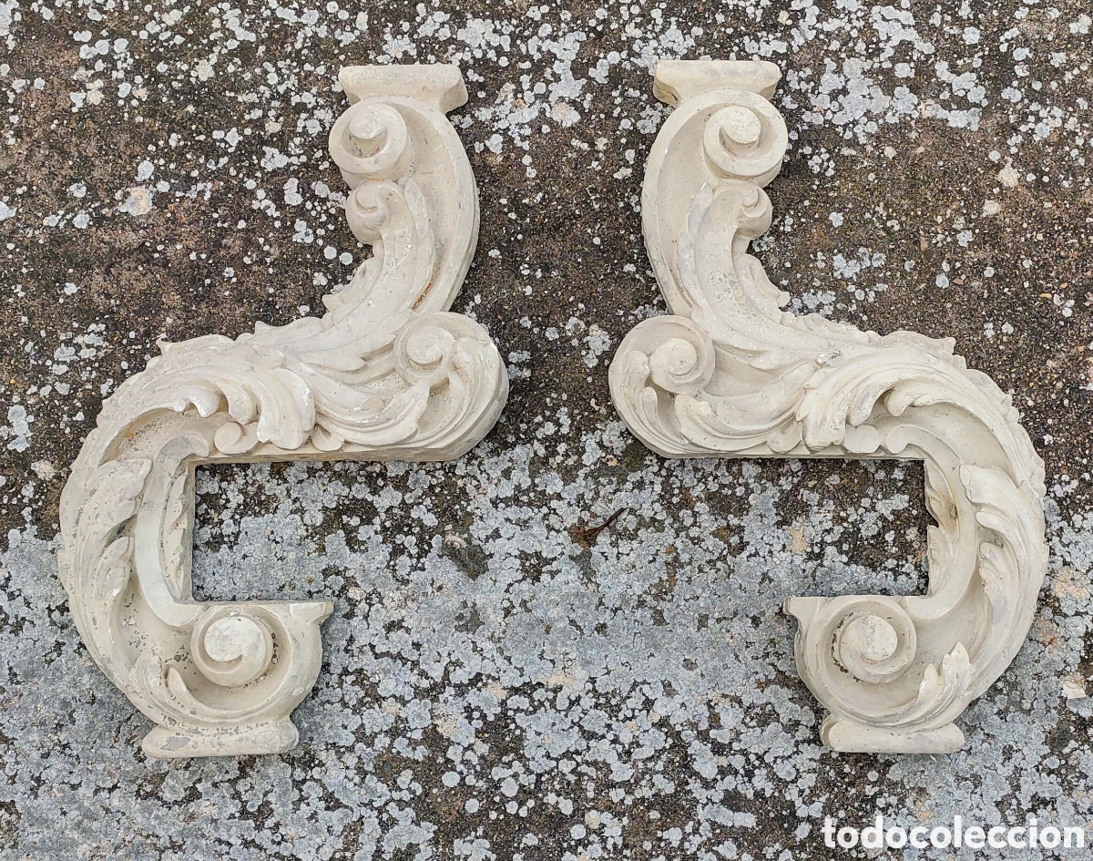 Arte: Pareja de adornos de pasta-madera - Foto 1