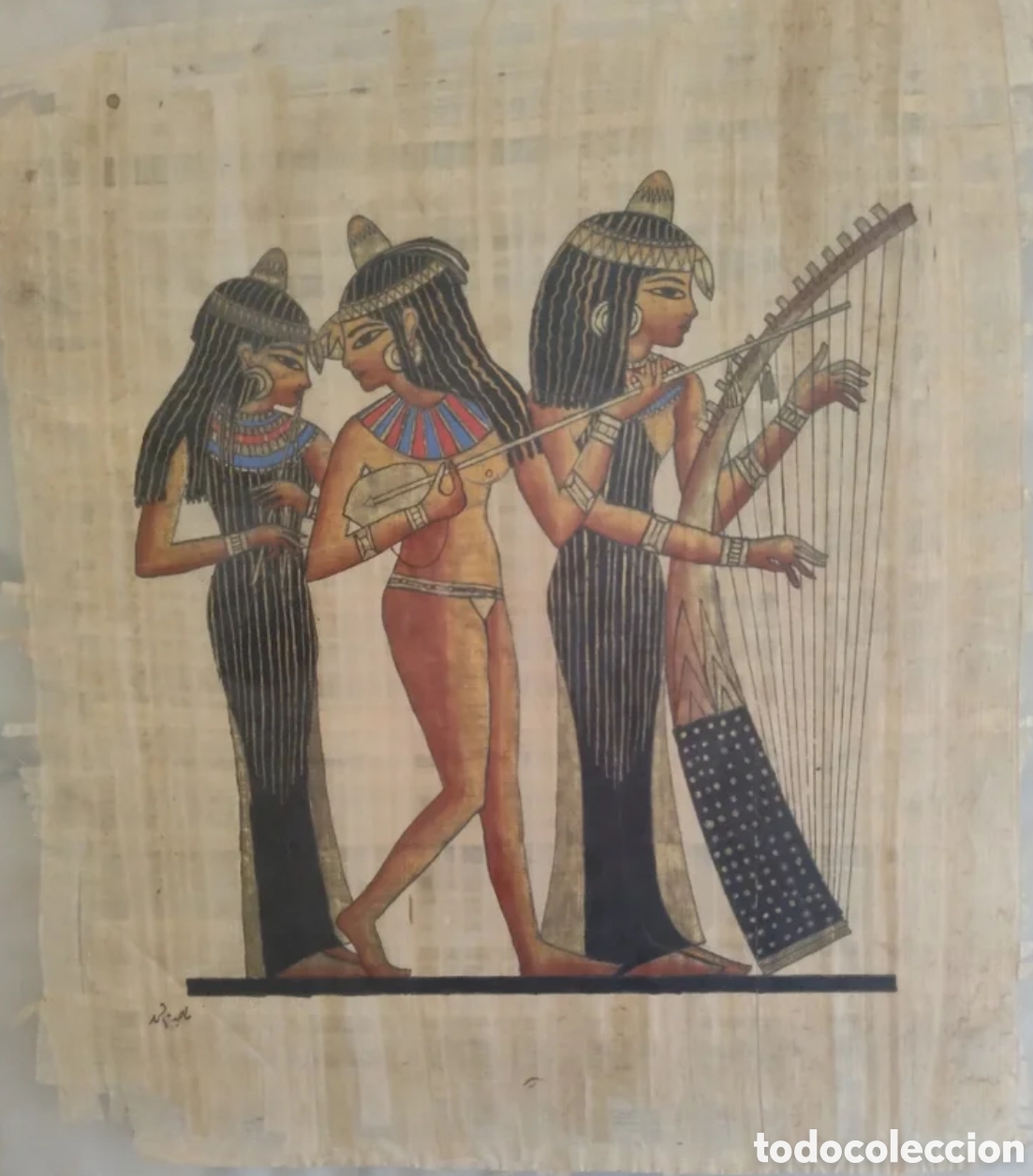 Arte: Papiro egipcio enmarcado - Foto 3