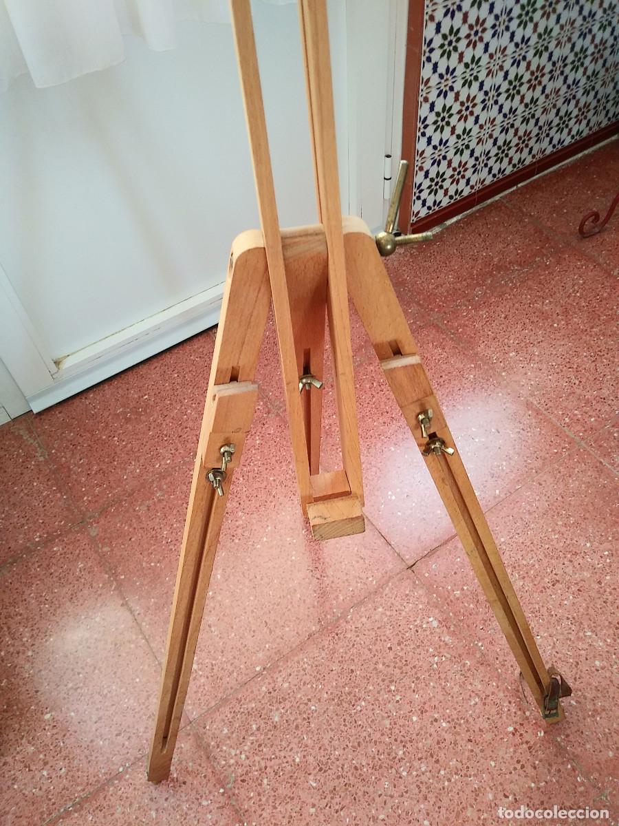 Arte: CABALLETE DE PIE DE MADERA. - Foto 5
