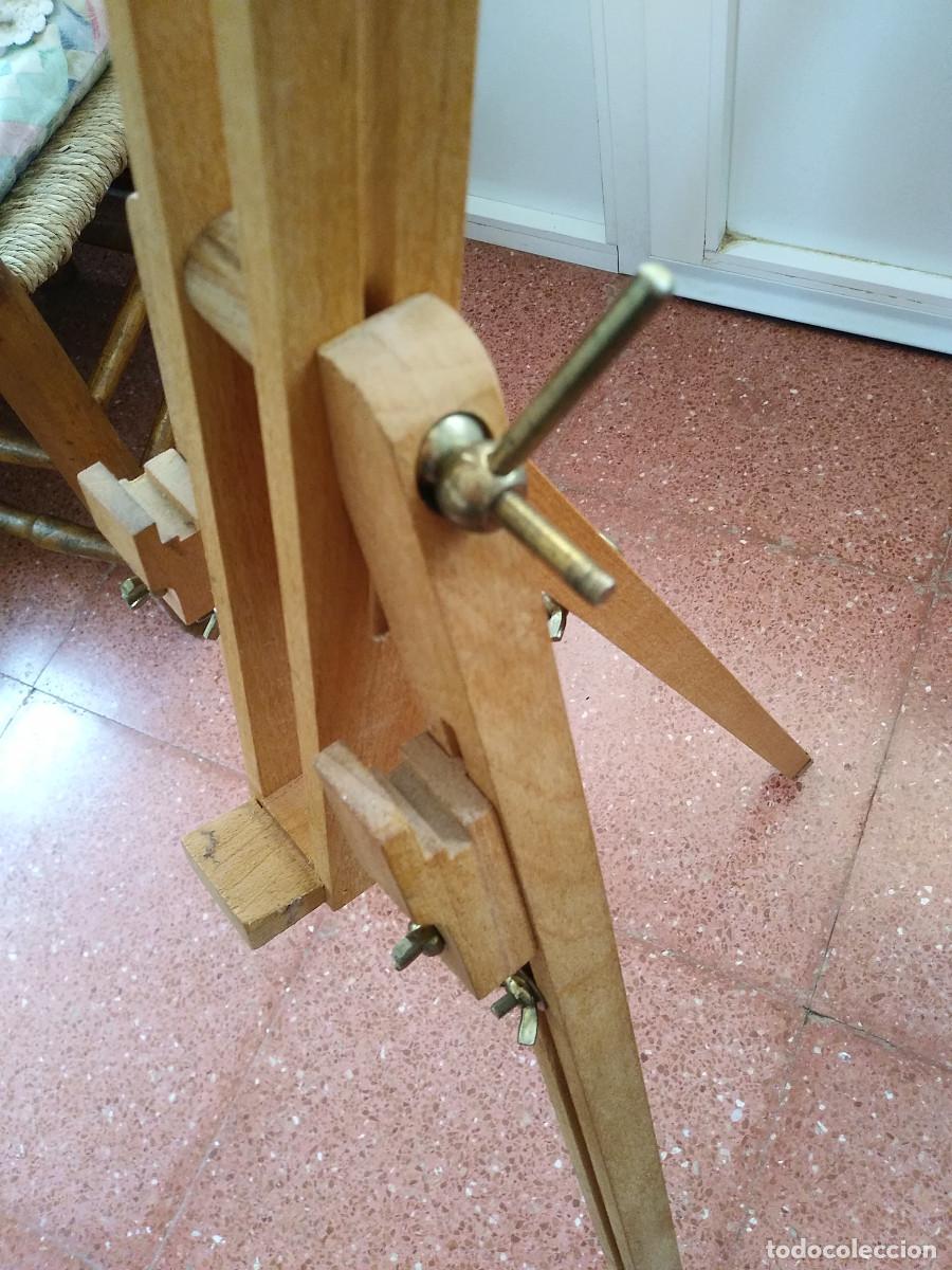 Arte: CABALLETE DE PIE DE MADERA. - Foto 6