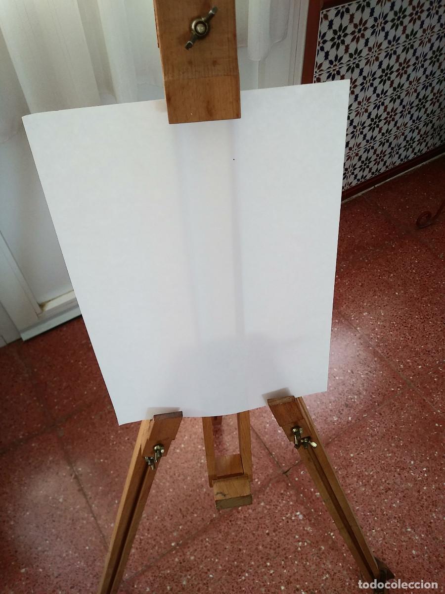 Arte: CABALLETE DE PIE DE MADERA. - Foto 7