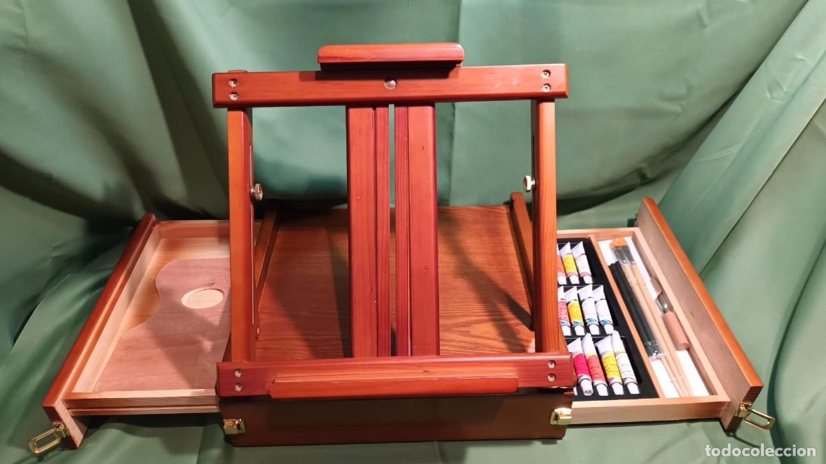 Arte: CABALLETE DE MESA PORT&Aacute;TIL DE MADERA. - Foto 9