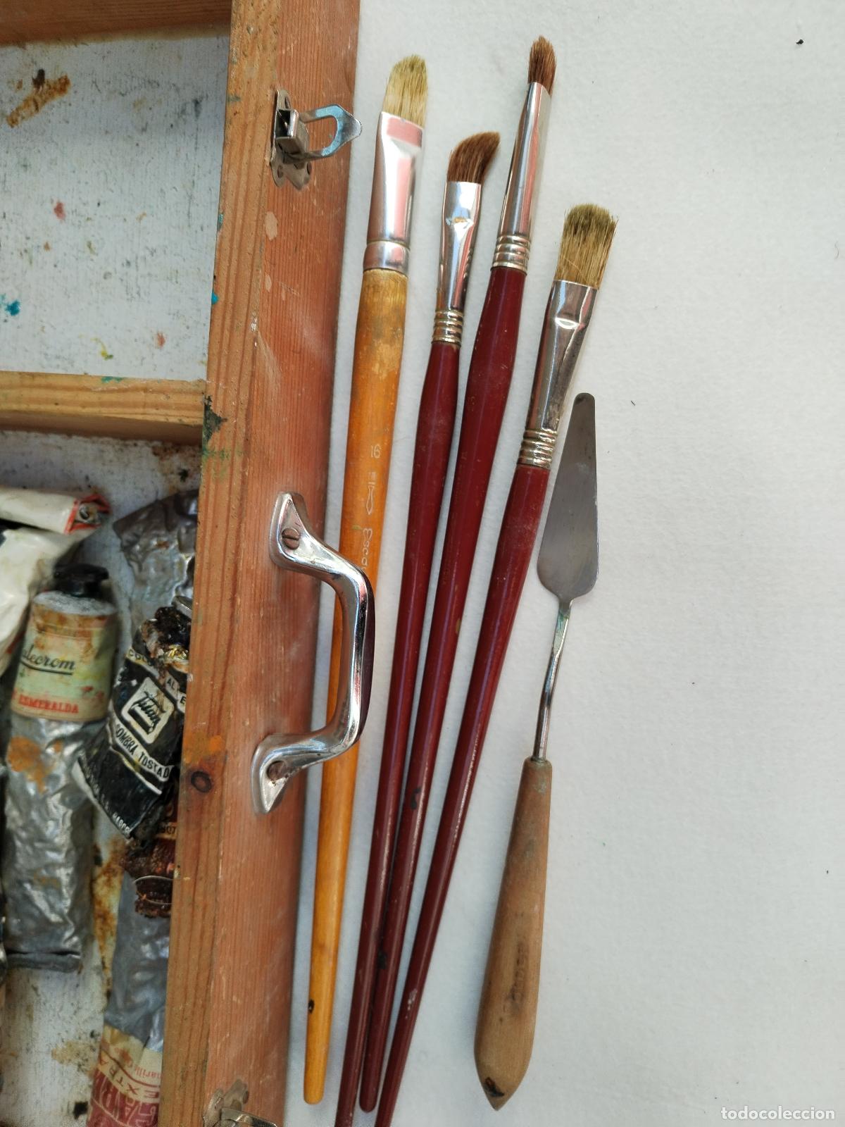 Arte: caja de oleos y pinceles de pintor - Foto 3