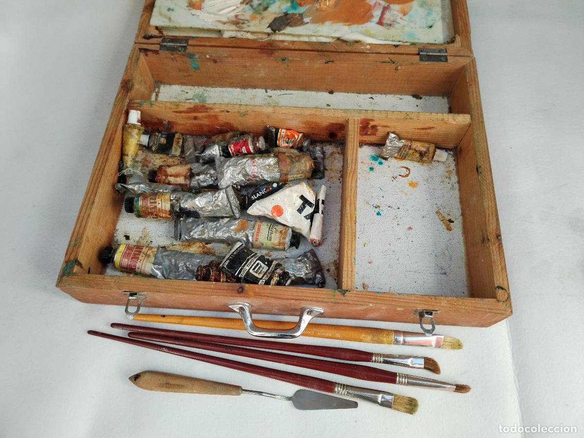 Arte: caja de oleos y pinceles de pintor - Foto 4