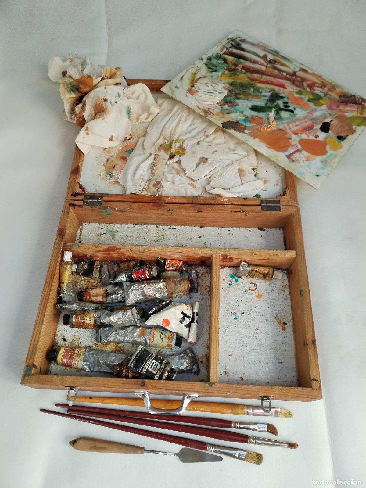 Arte: caja de oleos y pinceles de pintor - Foto 7