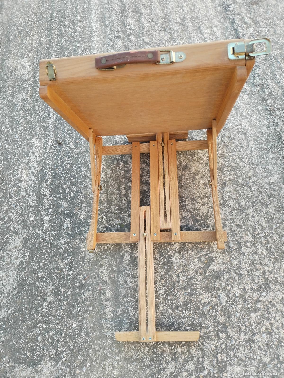 Arte: caballete de pintor maletin de mesa - Foto 4