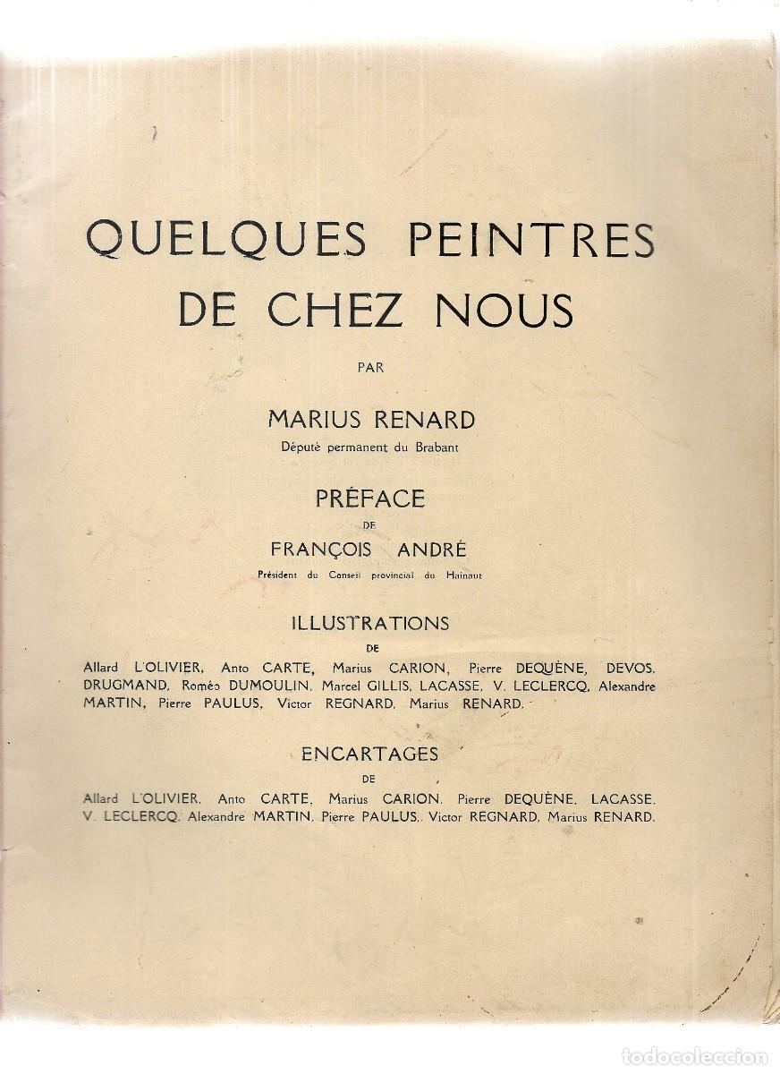 Arte: QUELQUES PEINTRES DE CHEZ NOU PAR MARIUS RENARD CON 34 PAGINAS