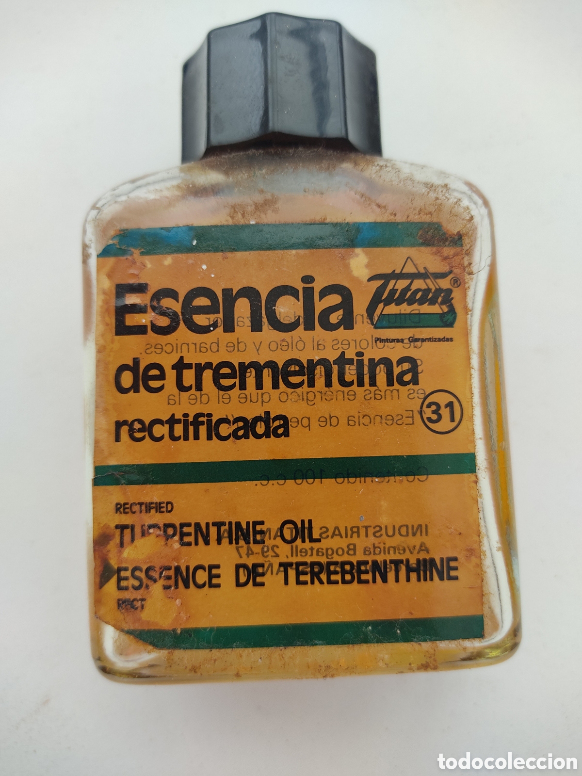 Arte: FRASCO ESENCIA DE TREMENTINA RECTIFICADA TITAN