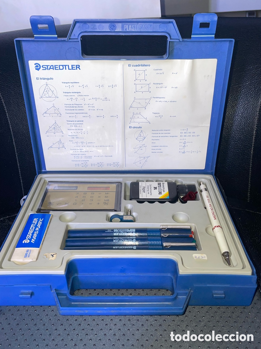 Arte: Estuche Vintage STAEDTLER Marsmatic 700 College Set - Dibujo T&eacute;cnico, Calculadora y Estil&oacute;grafos