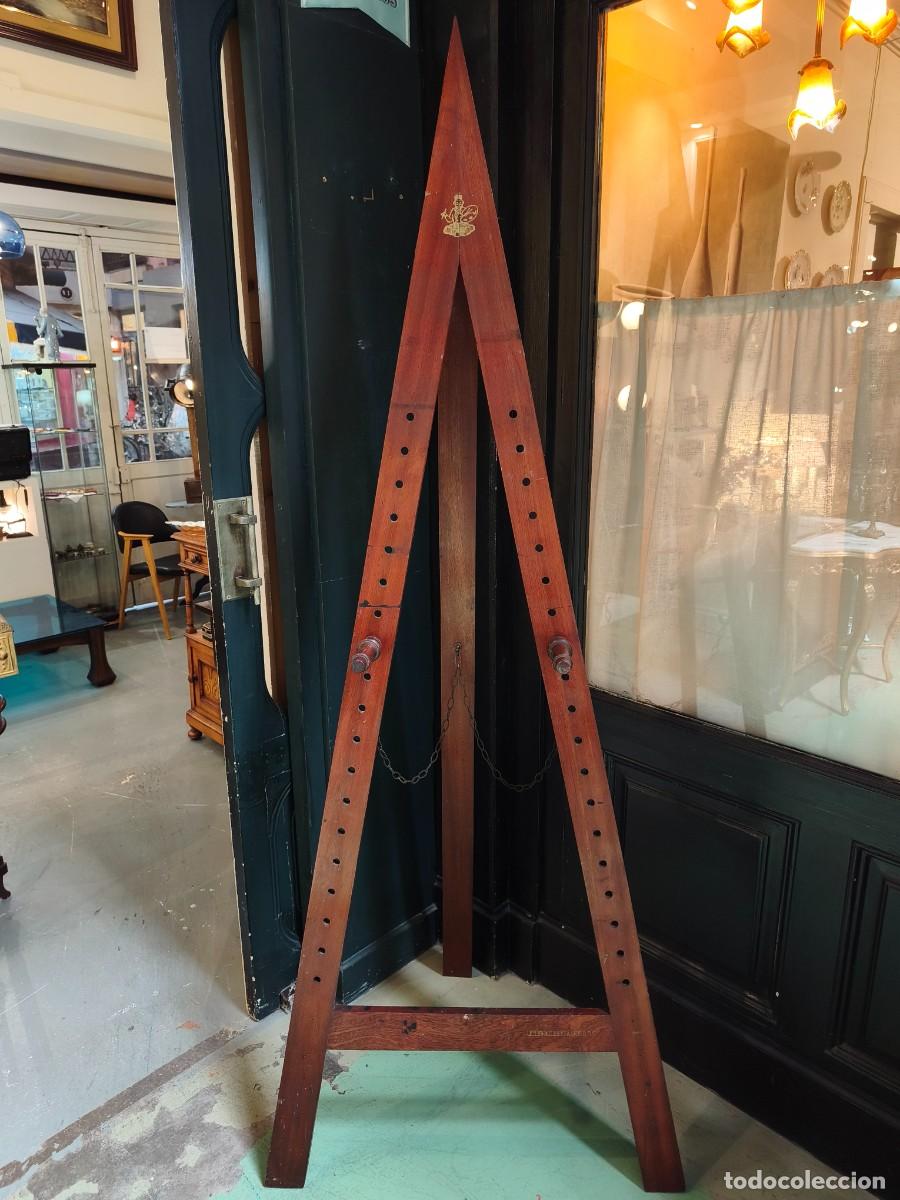 Arte: Precioso caballete de madera tr&iacute;pode de pintor modelo Rembrandt