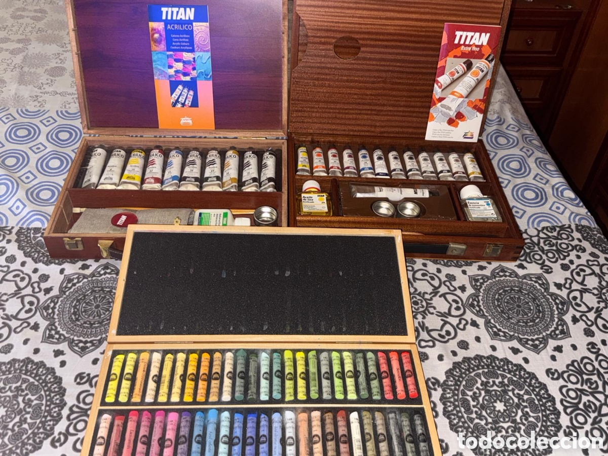 Arte: Lote completo de 3 estuches TITAN arts &ndash; nuevos sin estrenar
