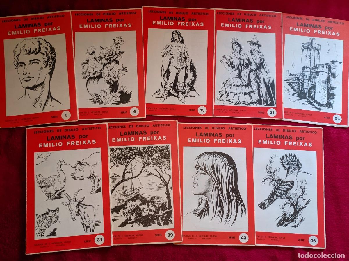 Arte: 9 cuadernillos de la &rdquo;Serie Roja&rdquo; de Dibujo Art&iacute;stico por Emilio Freixas