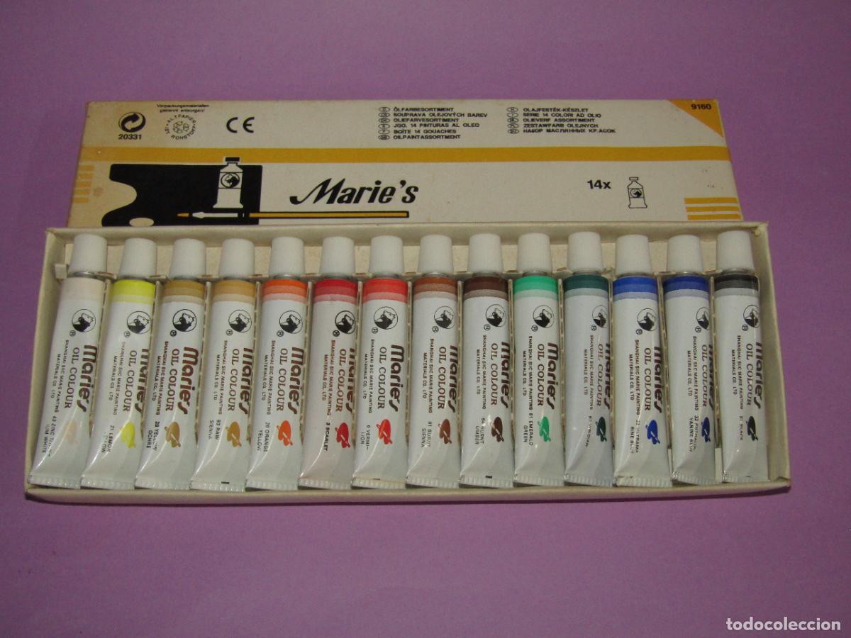 Arte: Caja con 14 Tubos de Pintura al &Oacute;leo 12 ml. Colores Varios de Calidad de MARIE'S