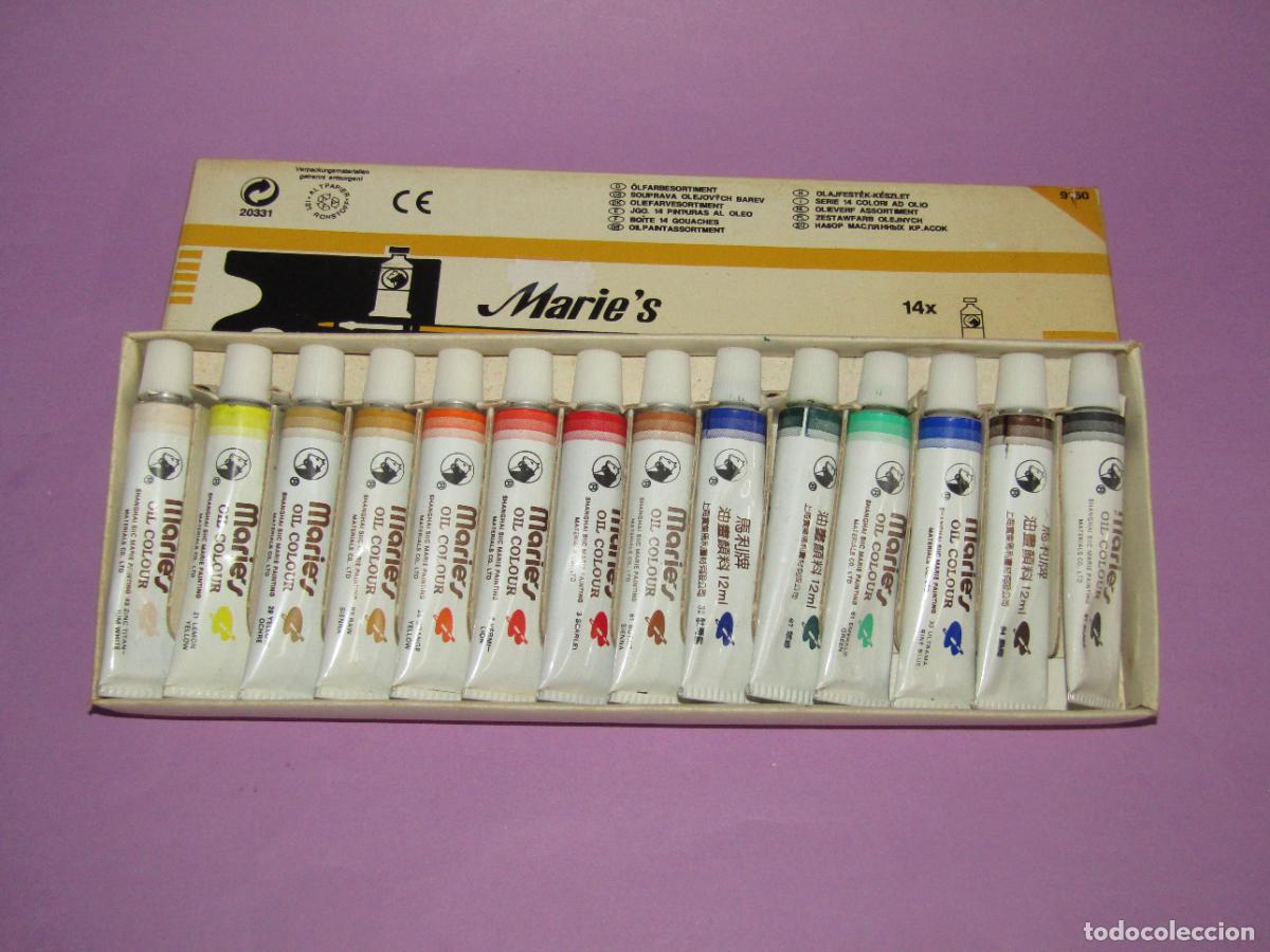 Arte: Caja con 14 Tubos de Pintura al &Oacute;leo 12 ml. Colores Varios de Calidad de MARIE'S