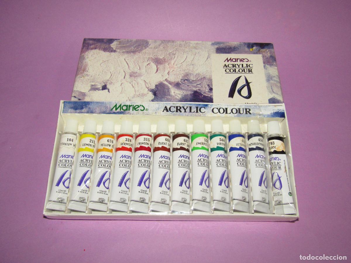 Arte: Caja con 12 Tubos de Pintura Acr&iacute;lica 12 ml. Colores Varios de Calidad de MARIE'S