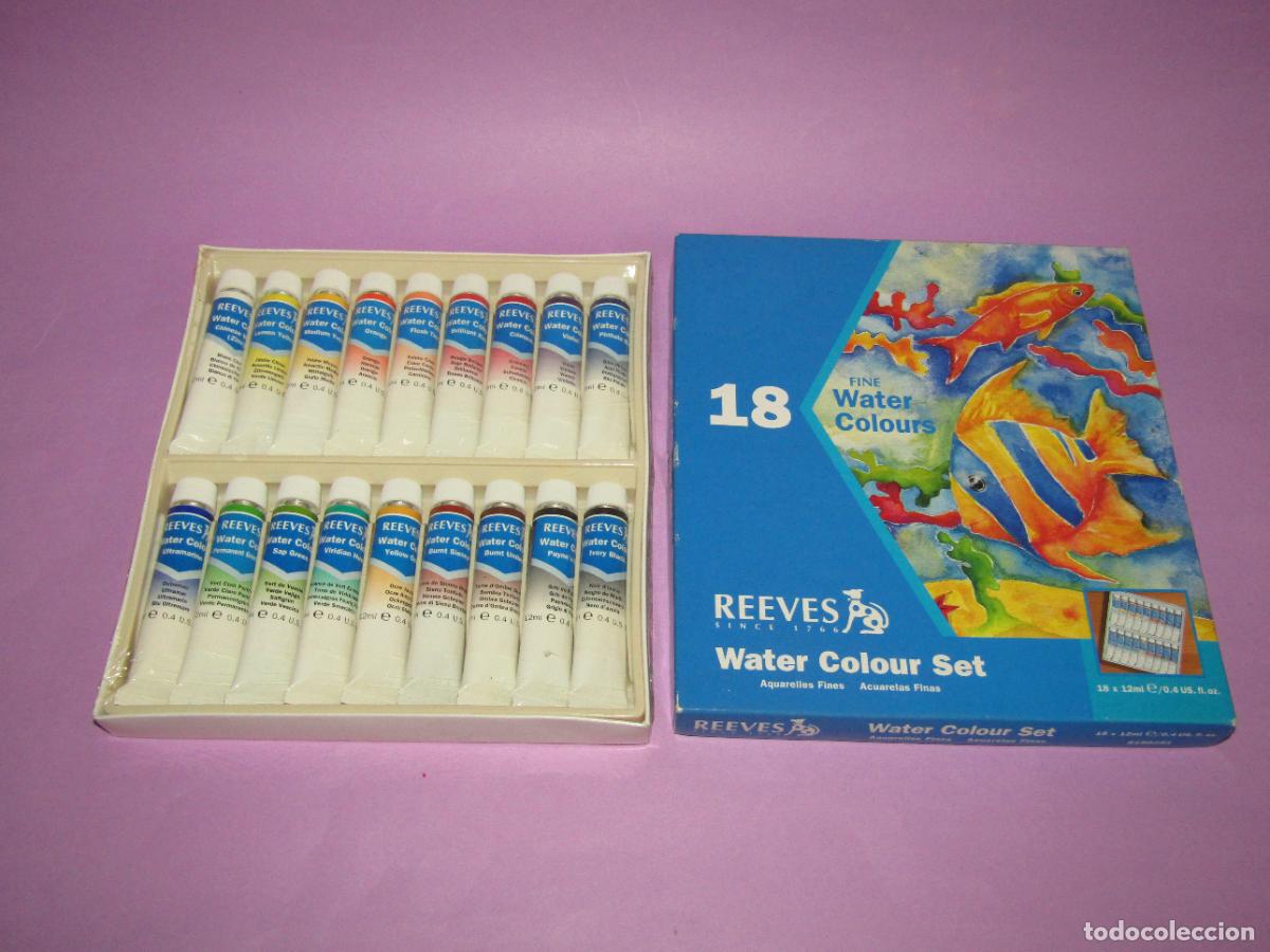 Arte: Caja con 18 Tubos de Pintura Acuarela 12 ml. Colores Varios de Calidad de REEVES