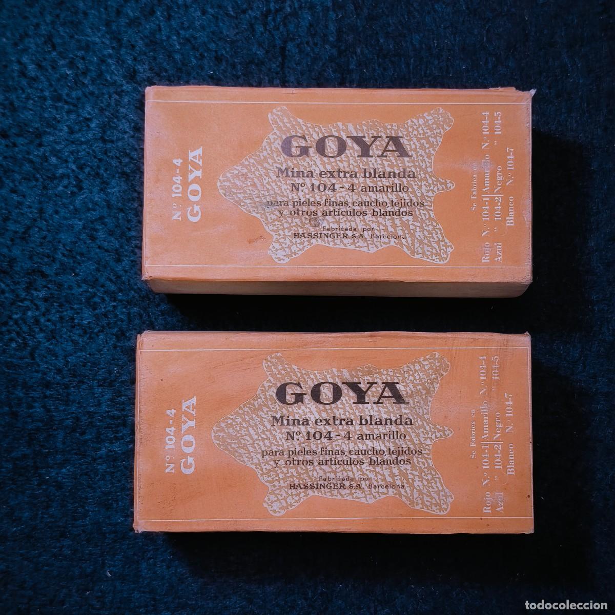 Kunst: 2 CAJAS DE 12 MINAS EXTRABLANDAS COLOR AMARILLO. MARCA GOYA. PRECINTADAS