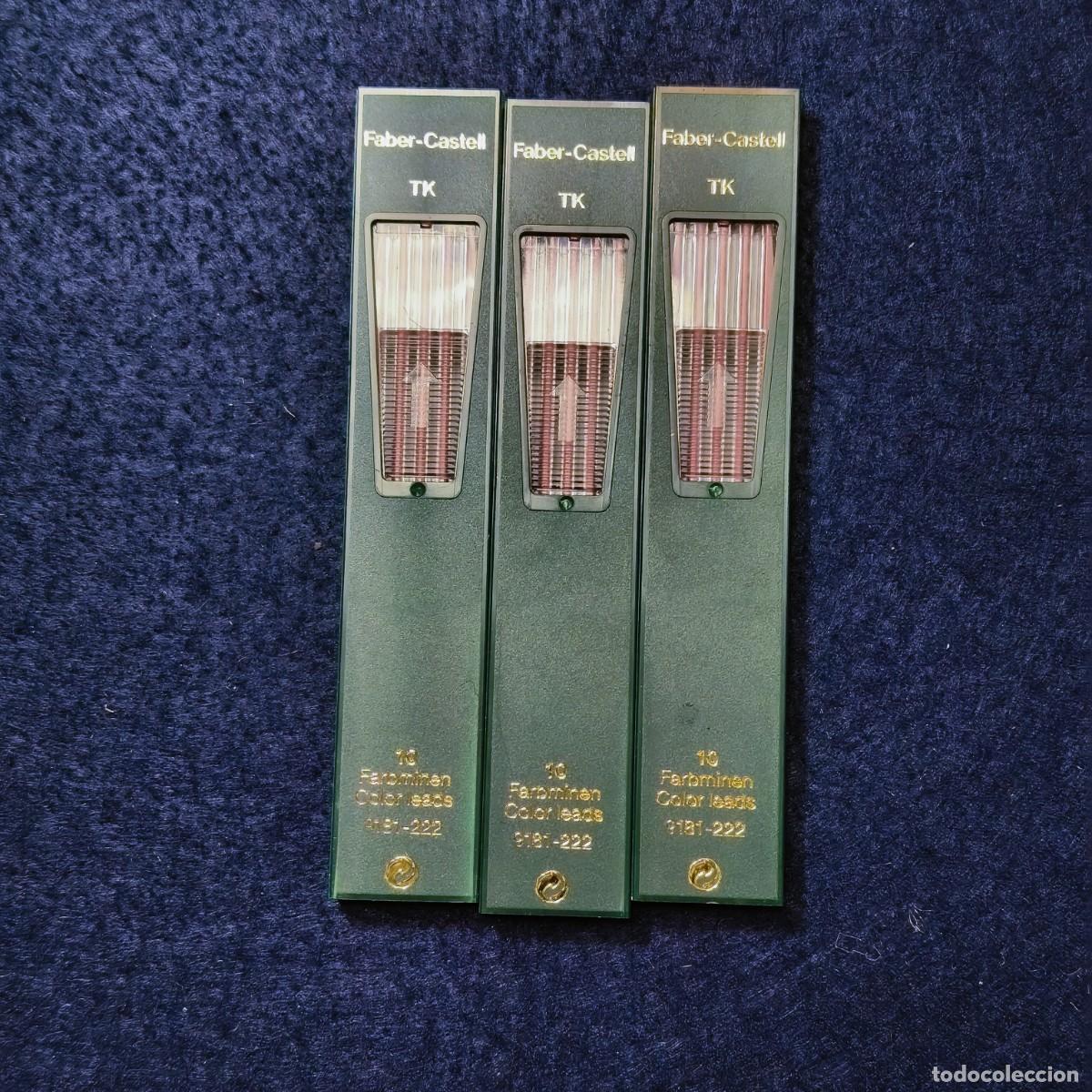 Arte: LOTE MINAS COLOR ROJO RECAMBIOS 3 TUBOS DE 10 PUNTAS DE LAPIZ FABER-CASTELL TK-2 MM