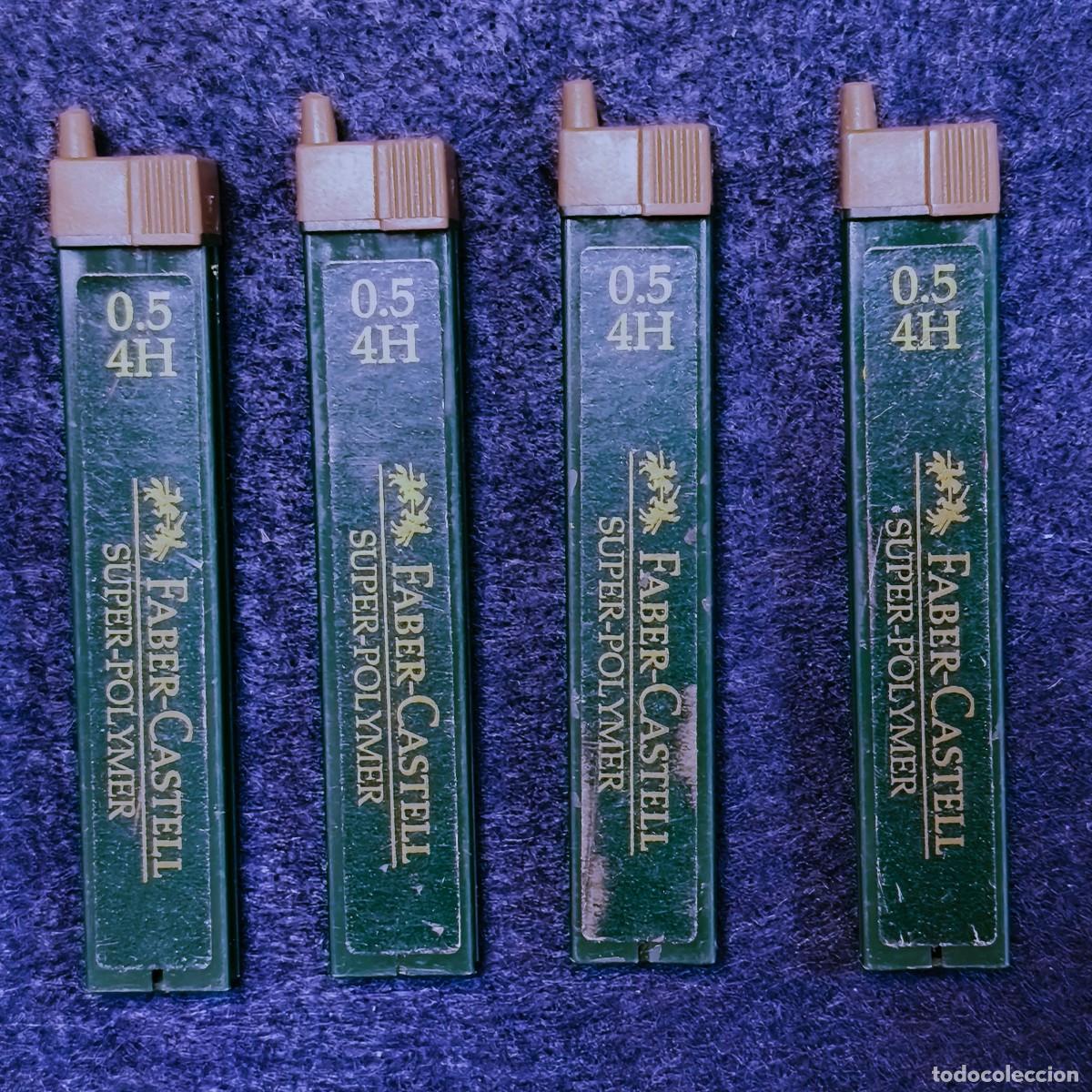 Arte: 4 TUBOS DE 12 PUNTAS DE LAPIZ MARCA FABER -CASTELL. MED. 0,50 4H