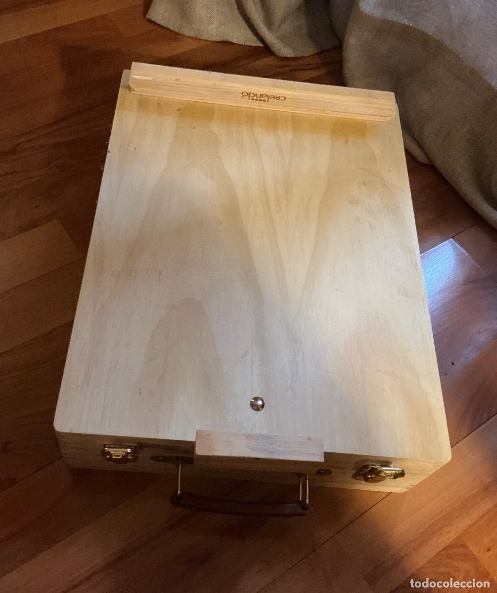 Arte: Caballete de mesa de madera para pintar. - Foto 8
