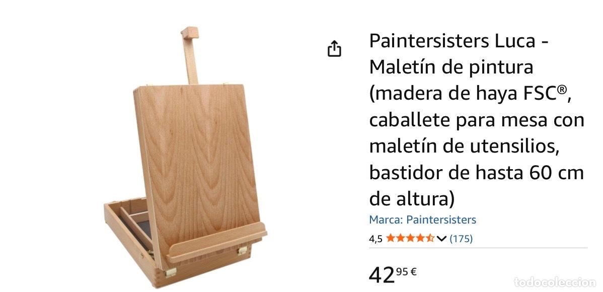 Arte: Caballete de mesa de madera para pintar. - Foto 9