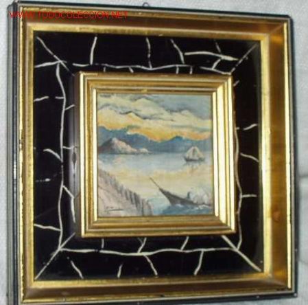 Arte: MINIATURA CON MOTIVO MARINO