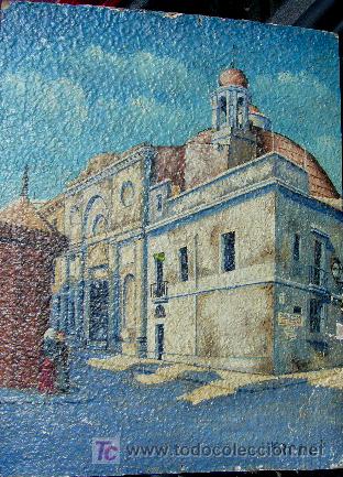 Arte: 1231.- OLEO MIXTA S/CART&Oacute;N ,,,EDIFICIO,,, KRONE - Foto 1