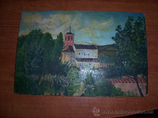 Arte: OLEO SOBRE TABLA IGLESIA - Foto 1