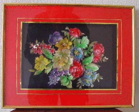 Arte: Cuadro diorama de flores en 3D..Sanna - Foto 1