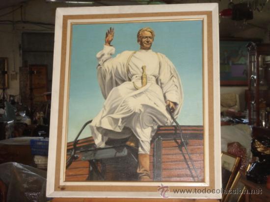Arte: ORIGINAL &Oacute;LEO SOBRE LIENZO (62X51.5), FIRMADO. LAWRENCE DE ARABIA, REPRESENTADO POR PETER O&acute;TOOLE.