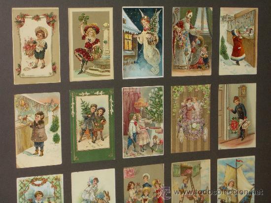 Arte: ESPECTACULAR TRIPTICO, COMPOSICION POSTALES 1900, DECORADAS EN ORO - Foto 6